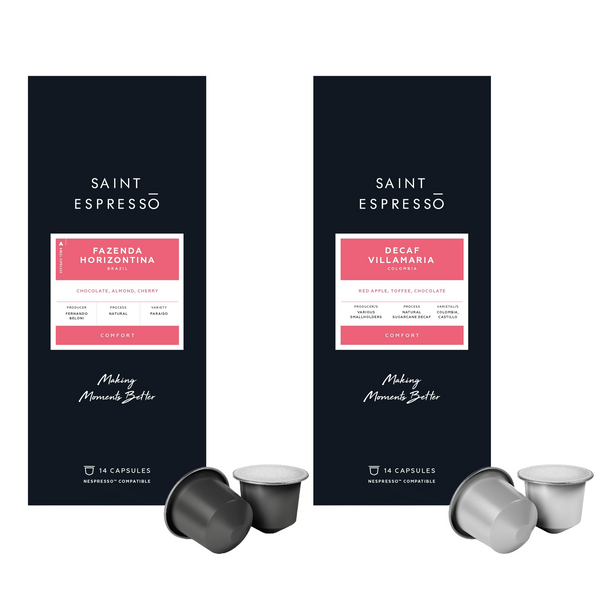 Angel Espresso Selection Including Decaf - 28 Coffee Pods