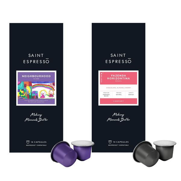 Angel Espresso & Neighbourhood Blend Selection - 28 Coffee Pods